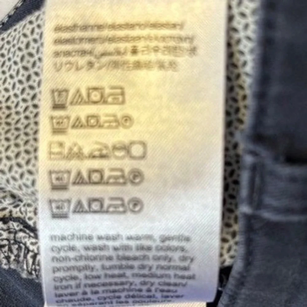 DKNY Mens Slim Straight Pants Dark Navy Blue Stretch Cotton W34 L30‎